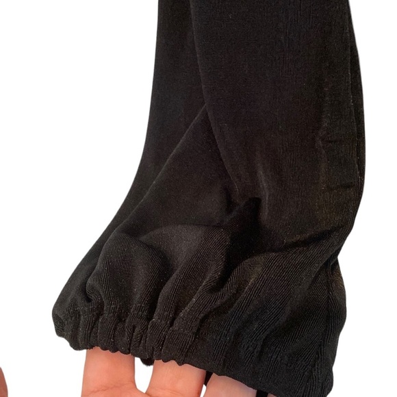 Princess Polly Party Time Mini Dress Black Knit Wrap V-Neck Boho Retro Sz 8 - Picture 4 of 10